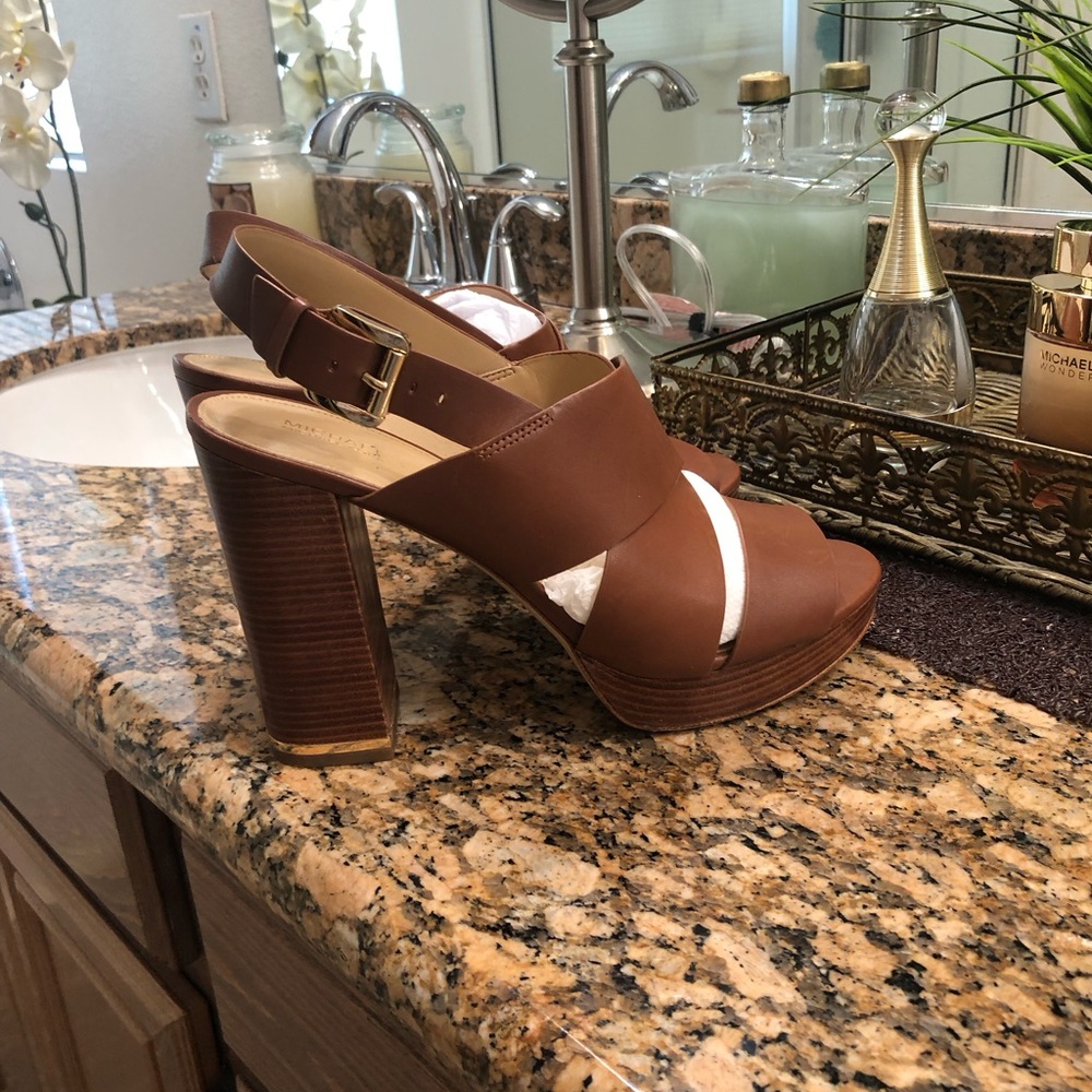 Michael Kors Brown Platform Sandals